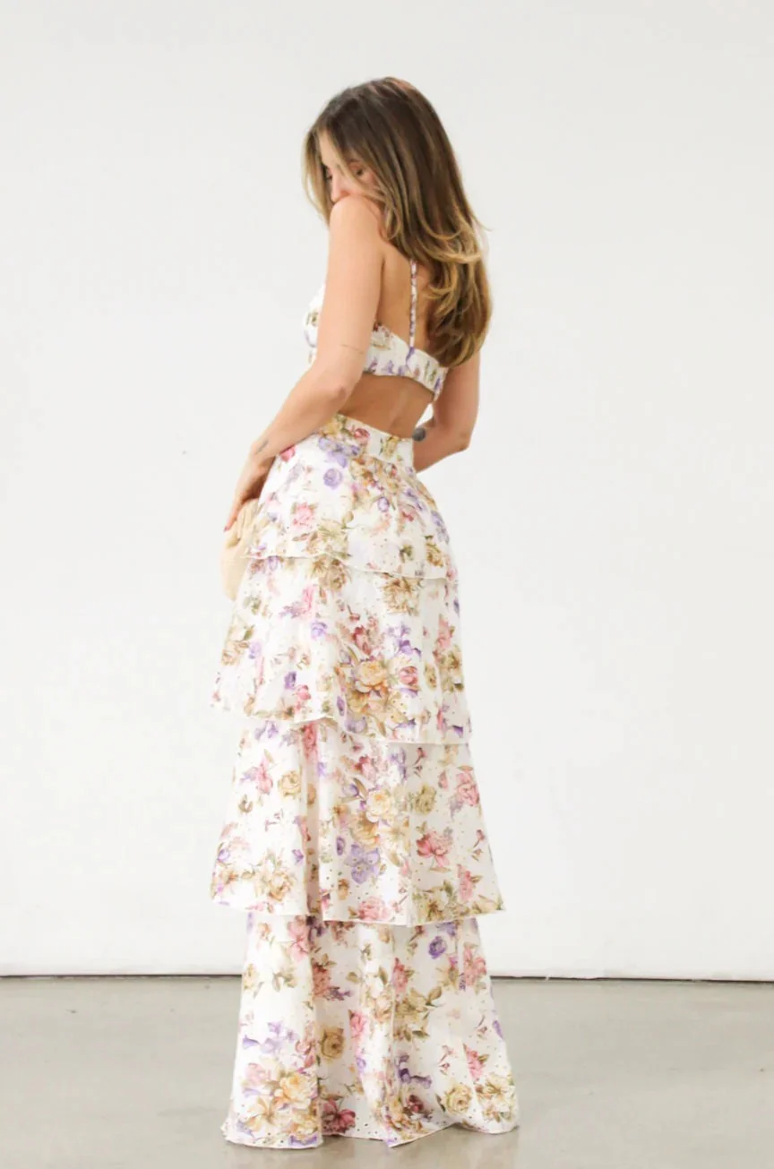 Francês elegante vestido de festa à noite sem costas feminino sem alças sem mangas cintura alta babados em camadas vestidos de grife feminino verão