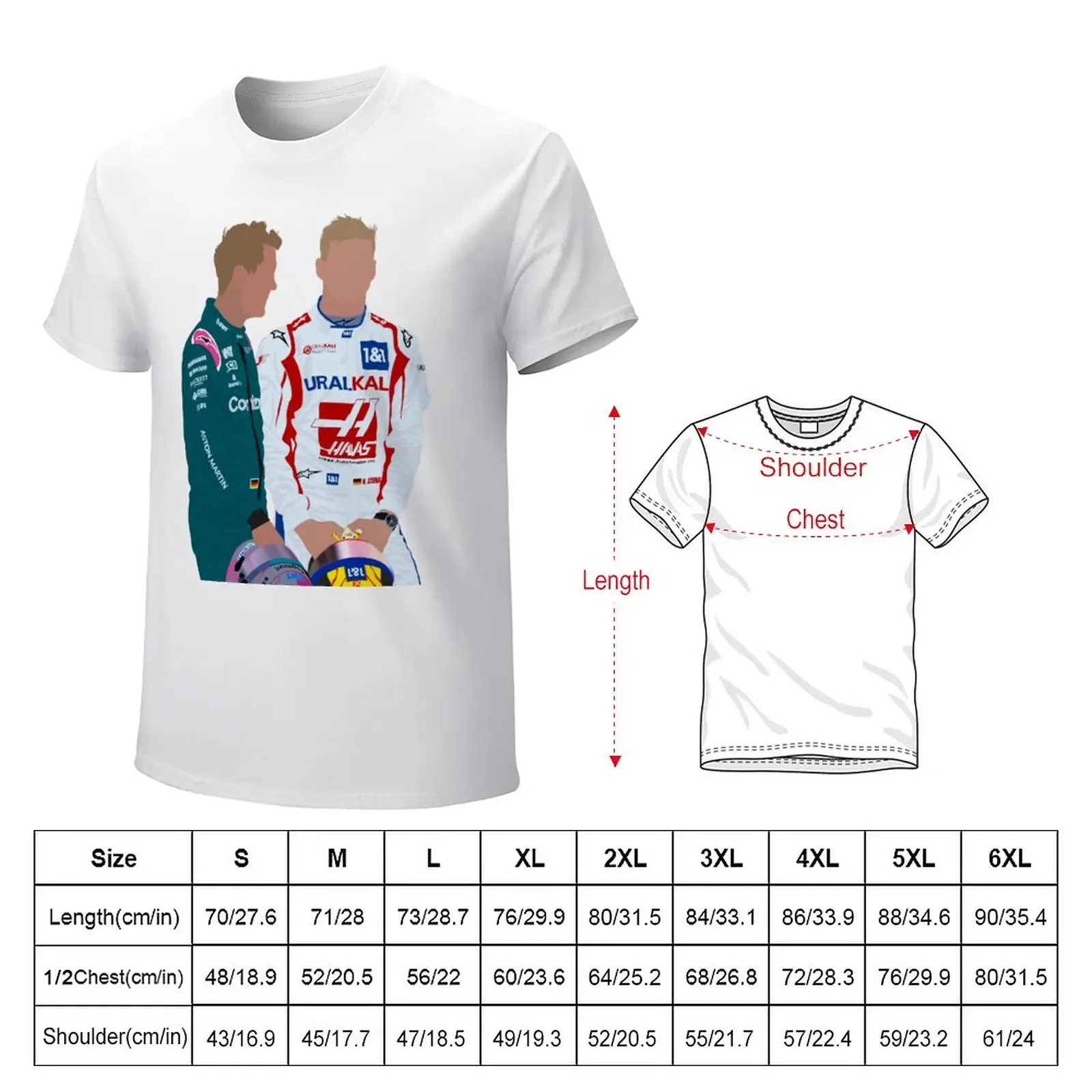 Sebastian Vettel & Mick Schumacher T-Shirt graphics hippie clothes men graphic t shirts