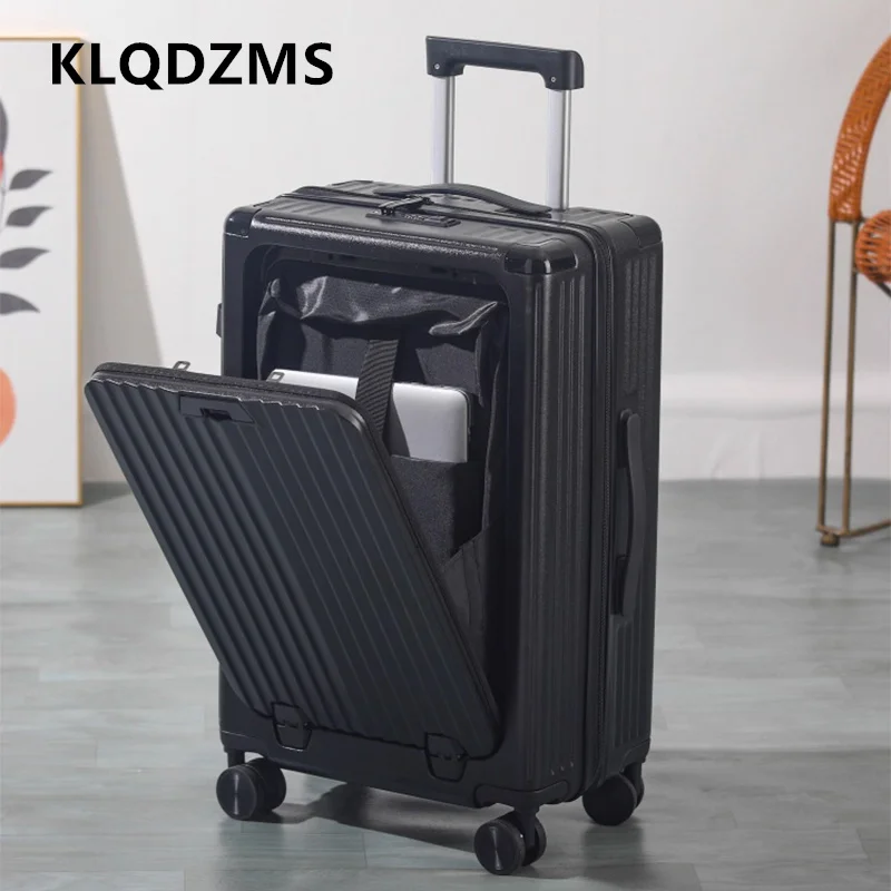 KLQDZMS 여행가방 전면 개방형 탑승용 케이스 노트북 탑승용 케이스 트롤리 케이스 다기능 20인치22인치24인치26인치 롤링 러기지