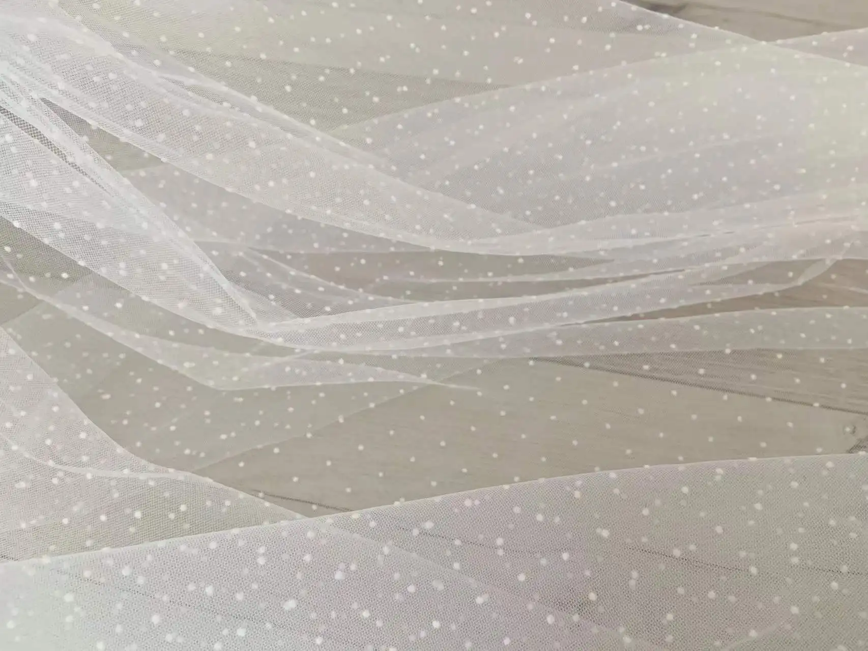 

1 Yard Off White Gauze Lace Tulle Fabric with Velvet Polka Dots Mesh Point Crepe for Bridal Dress,Couture,Black Pulple Blue