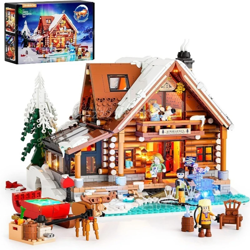 Preventa Lumibricks Aurora observación casa de madera bloques de construcción casa Retro ensamblada escena de calle modelo juguete regalo coleccionable