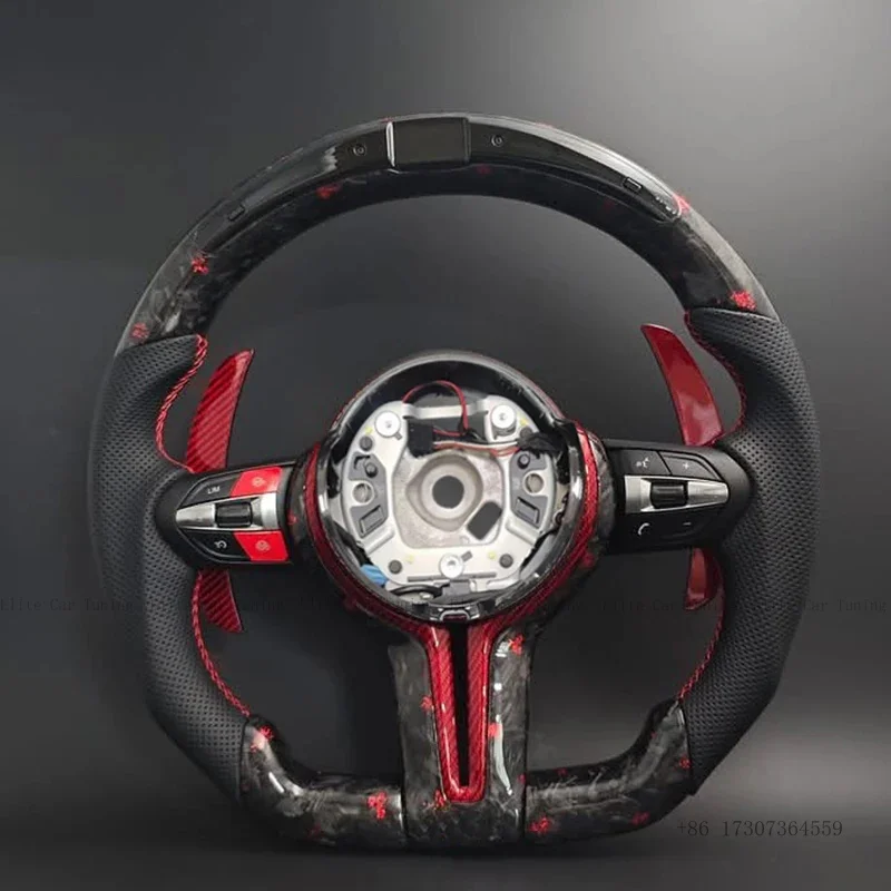 

Replacement Forged Carbon Fiber LED Steering Wheel Fit For BMWF20/F21/F40/F22/F23/F45/F44/F30/F31/F35/F32/F33/F36/X1/F49/F10/E90