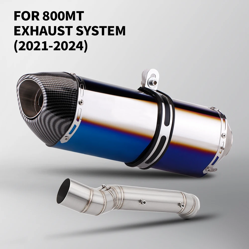 Slip On For 800MT 2021 - 2024 Motorcycle Exhaust R77 Escape Moto Modify Middle Tube Link 51MM Pipe