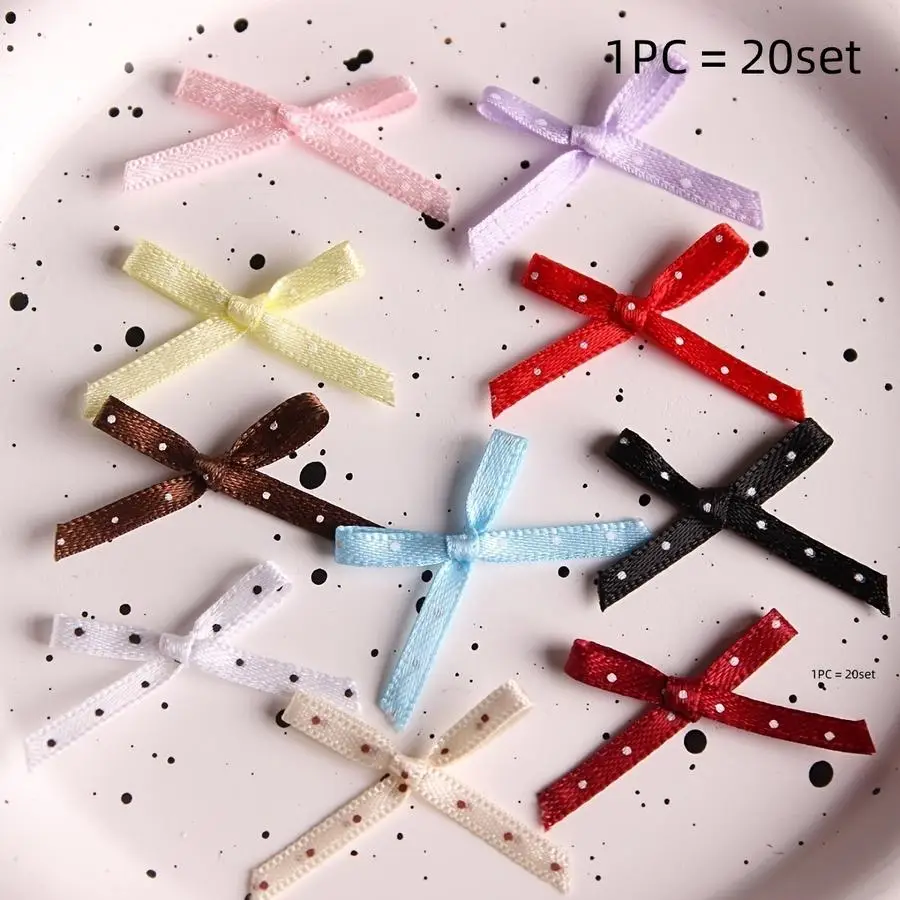 1/5/10/20/50/100pcs Polka Dot Ribbon Bows Thin Strips Mini Multicolor Decor Gift Wrapping Exquisite Bows Love Mini Items For Mom