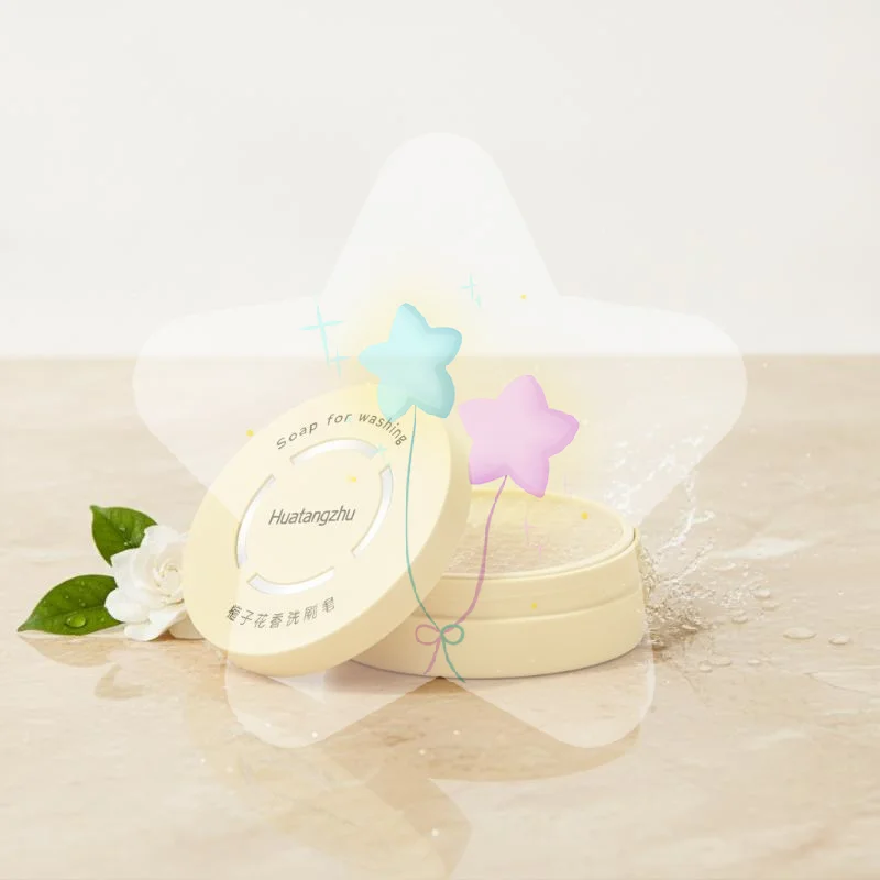 Makeup Brush Cleaning Soap Gentle Deep Cleansing Long Lasting Gardenia Scent Removes Residue For Daily Use