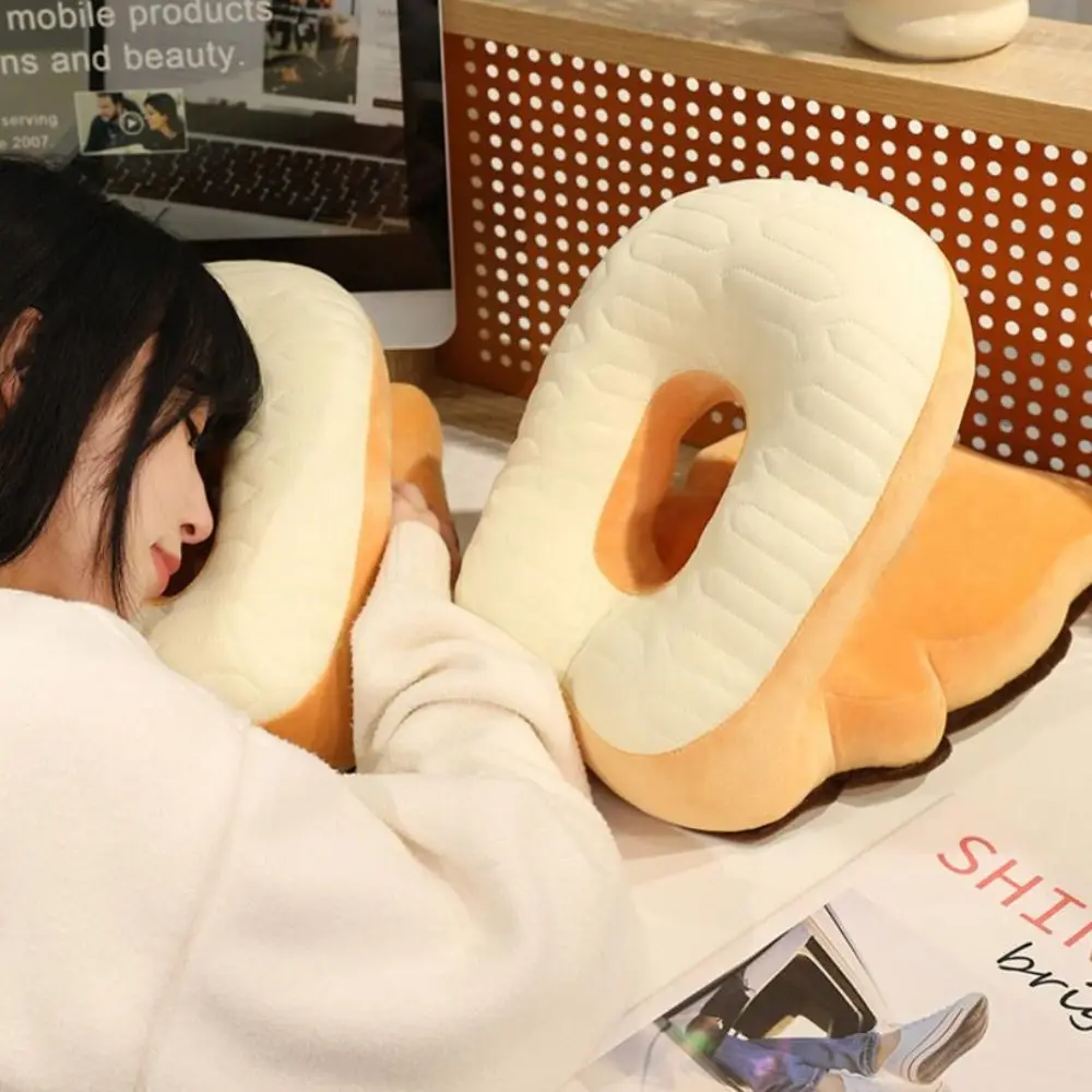 

Toast Capybara Office Nap Pillow Double-sided Super Soft Cat Hand Warmer Pillow Stuffed Hand Hold Dog Waist Pillow Office