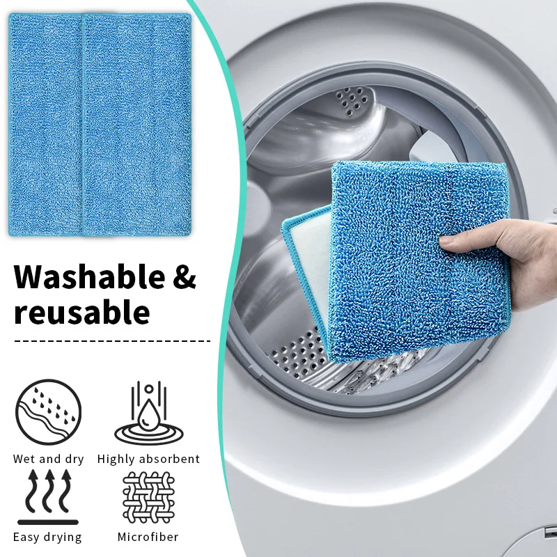 Mop Head Replacement Pads For Swiffer WetJet Flat Mop Washable Reusable Pad Microfiber Cloth Home Cleaning Tools Accessories