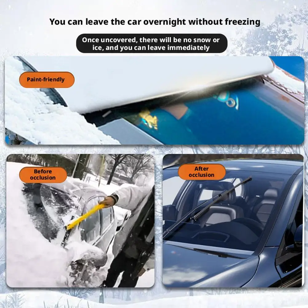 

Car Snow Cover Car Sunshade Heat Insulation Rain And Snow Protection Magnetic Car Windshield Snow Cover Anti-Freeze Winter Suppl