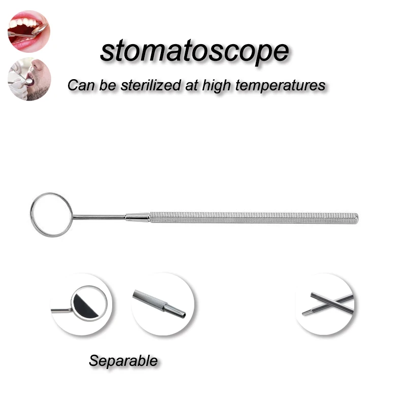 stomatoscope Dental Mouth Mirror Reflector stainless Hexagonal handle Dental instruments steel High temperature resistance