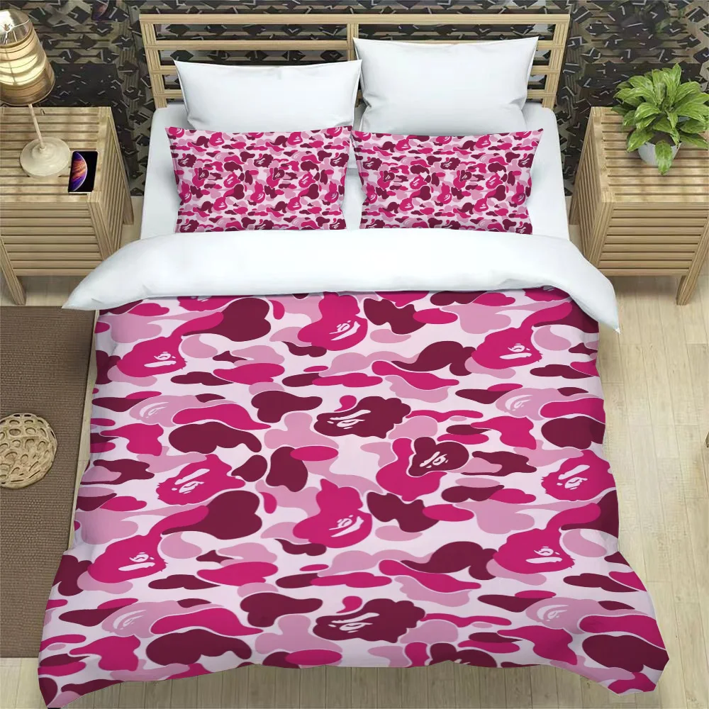 Luxury Bedding Set Double Size Duvet Cover Queen B-BAPES Pillow Cases Comforter Bedding Sets Bedroom Single Double Bed King Size