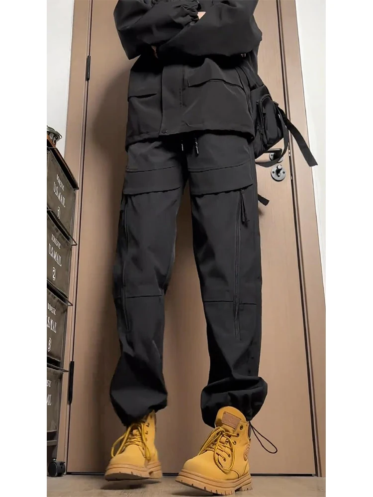 

Men's Outdoor Climbing Soft ell Cargo Pants Spring Autumn Waterproof Workwear Durable Straight Leg Casual Trousers