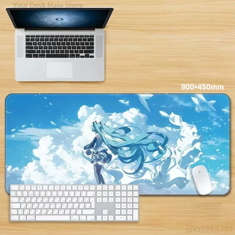 Kawaii Miku Collage Desk Mat Waterproof Anti-slip Large Gaming Mouse Pad
