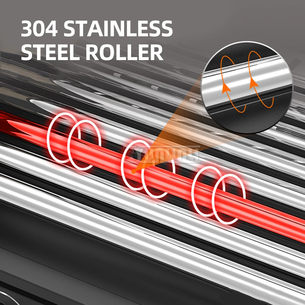 Commercial ไส้กรอกย่างเครื่องสแตนเลส 7 Roller ไส้กรอกย่างเครื่อง Hotdog อัตโนมัติ Maker Grelha Eletrica