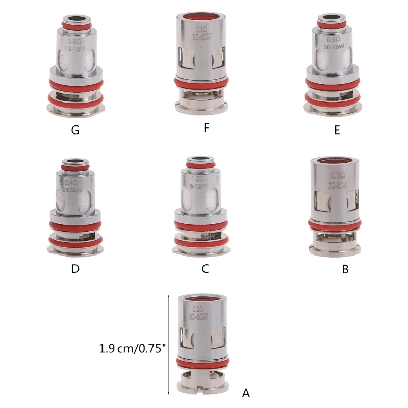 2024 New 5PCS Replacement Atomizer Coils Heads with Vertical Line Bottom Enhances Flavor for GTX Coil 0.15ohm-1.2ohm