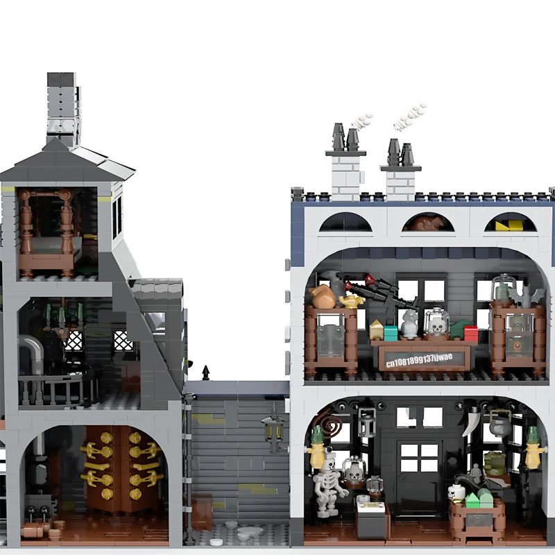 Bloques de construcción de película mágica para niños, juguete Modular de película mágica de Harry, modelo Knockturn Alley, ideas creativas, regalo de cumpleaños, piezas, 3043