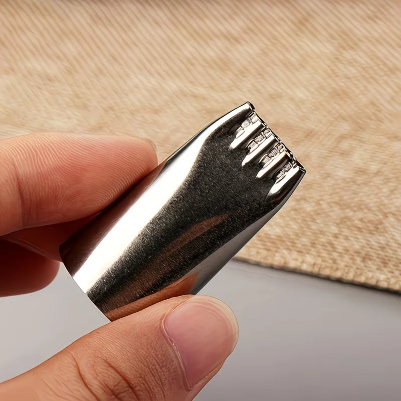 1pcs #134 Cake Decorating Piping Tip, Stainless Steel 5-Line Pastry Nozzle for Spaghetti, Baby Food, Mont Blanc Baking Tool