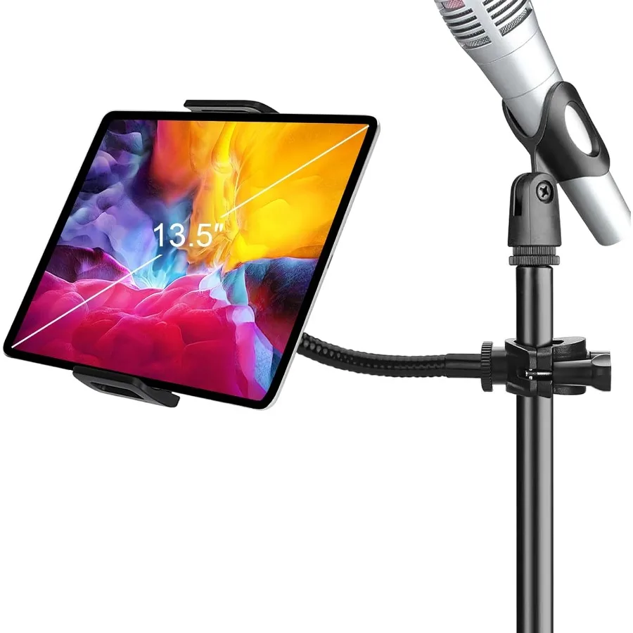 

Mic Music Adaptable Stand Holder: iPad Smartphone Compatible Fits Devices 4.712.9 Inches