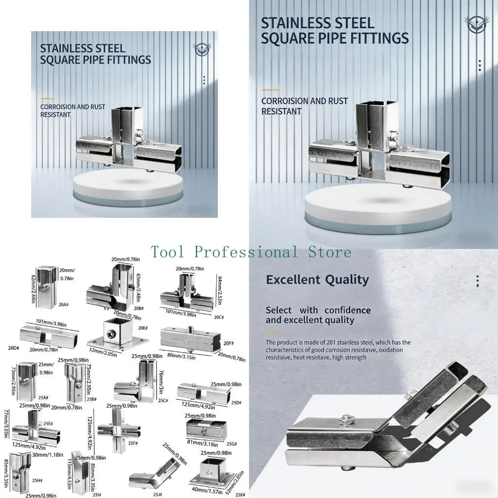 57QF Square Pipe Fixed Joint Storage Rack Connector 3 Way Elbow Pipe Fitting for Fence Rail and Industrial Shelf Construction