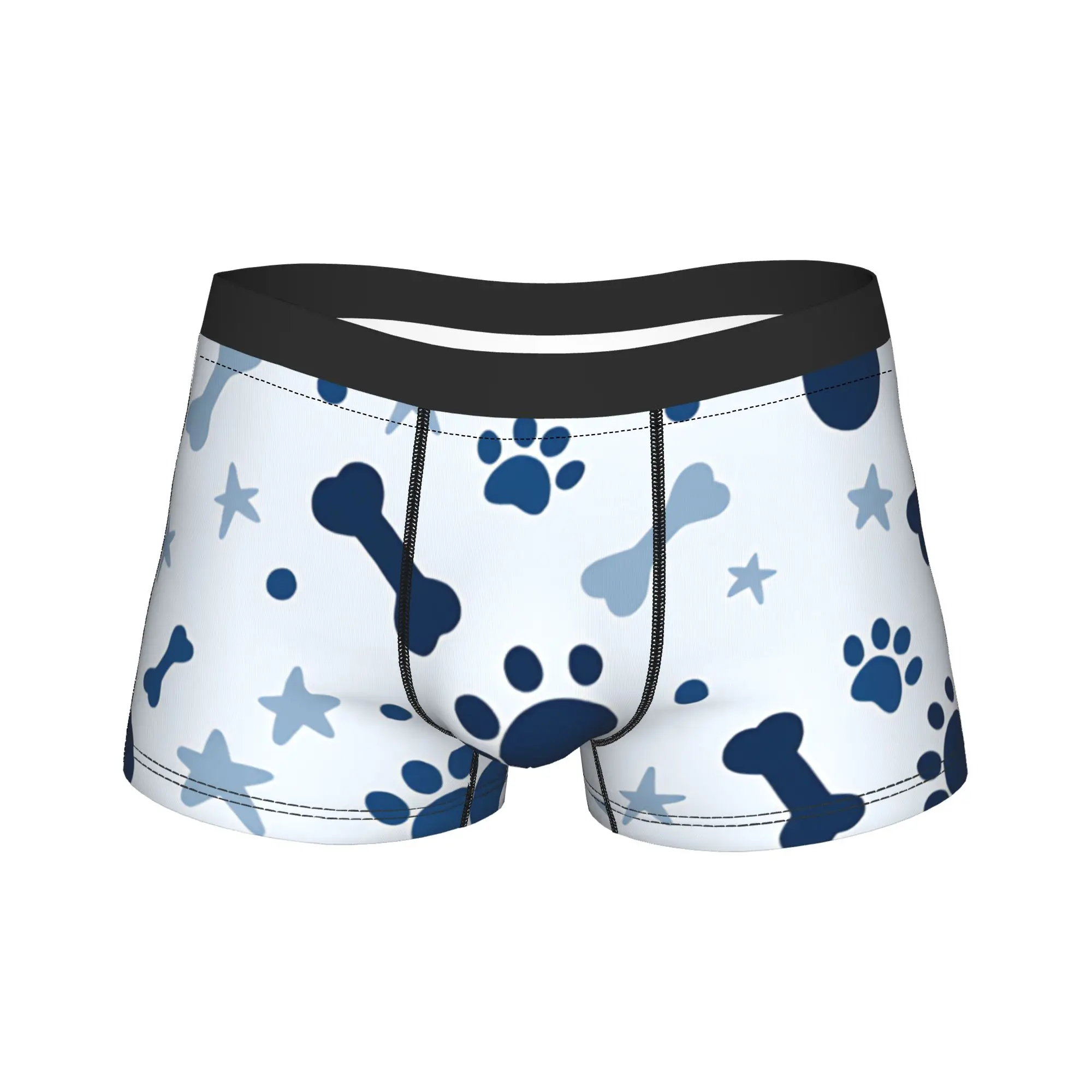 

Dog Paw Print and Bone Trunk 3D Pouch Underwear High Quality Design Shorts Briefs Sexy Soft Men Panties Plus Size