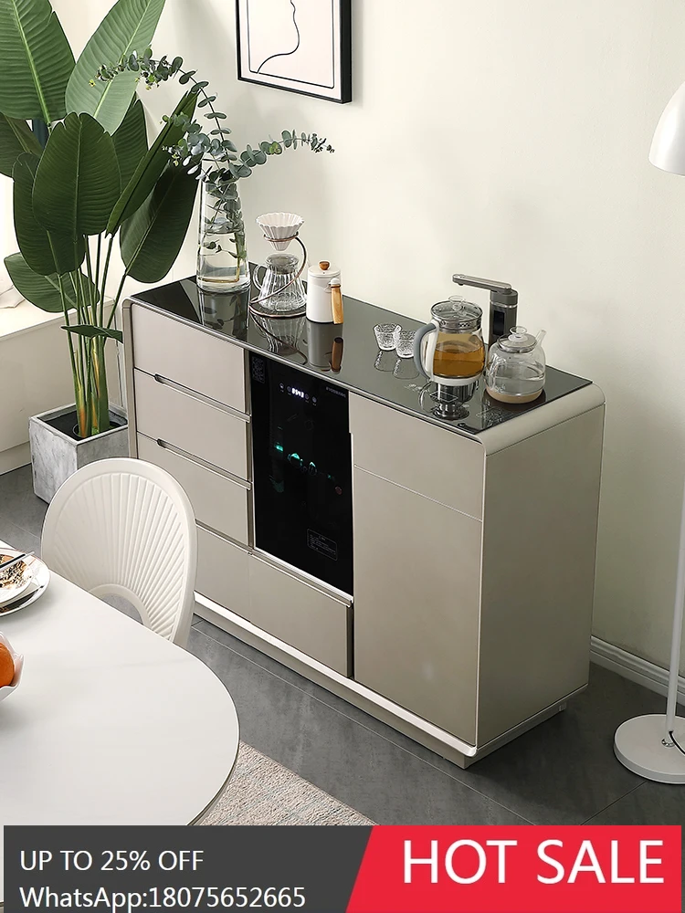 LYN intelligent voice tea bar machine locker integrated with disinfection water dispenser side cabinet