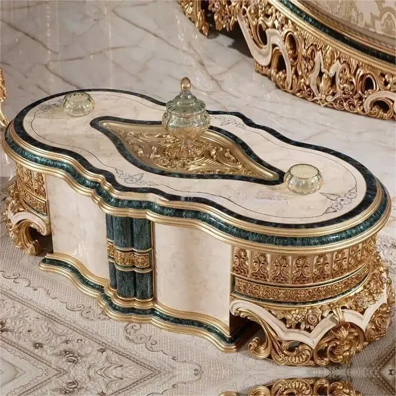Luxury royal retro, classic gold solid wood carving, villa living room furniture sofa cover