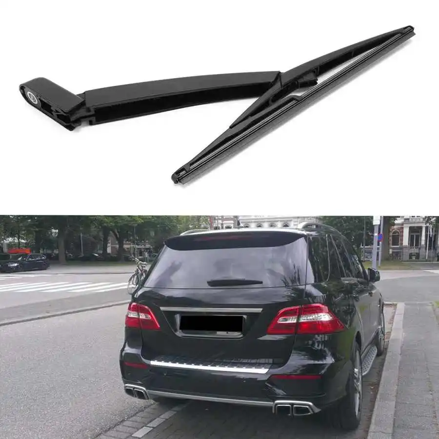 Rear Windshield Wiper Arm Blade A1648200744 Replacement for MercedesBenz W166 W164 ML350 ML500 ABS + Rubber