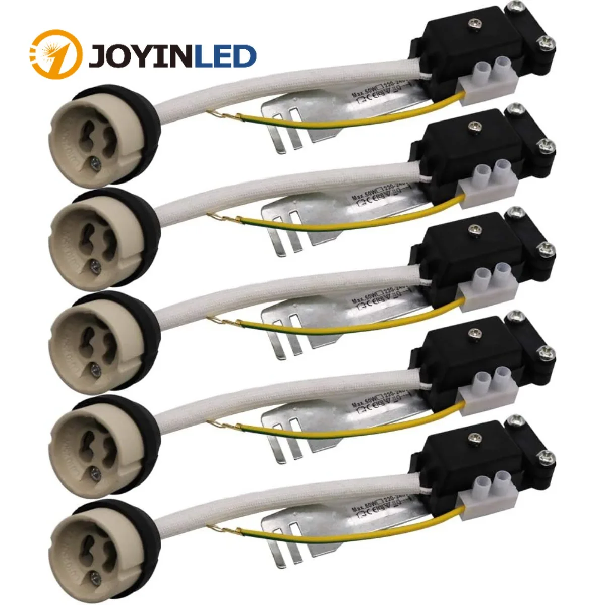 1/5pcs GU10 Bulb Lamp Holder Socket Lamp Base Adapter Connector Converter Ceramic Wire for LED Bulb Halogen Lamp Light