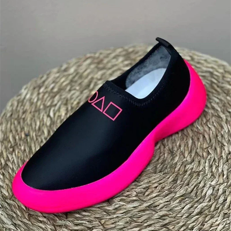 New Orange Casual Shoes Women Sneakers Slip-on Flats Loafers Women's Footwear Spring Autumn Platform Sneakers Plus Size 43