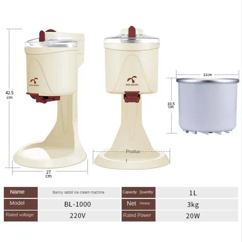 Machine à Crème Glacée existent pour la Maison, 1000ml