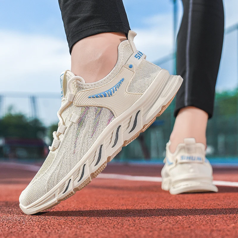 

Men's Tennis Shoes Anti Slip Running Shoes Lightweight Sports Shoes Breathable Mesh Fashion Sports Shoe Summer Social Shoe Male