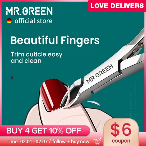 Cuticle Nippers with Travel Case MR.GREEN