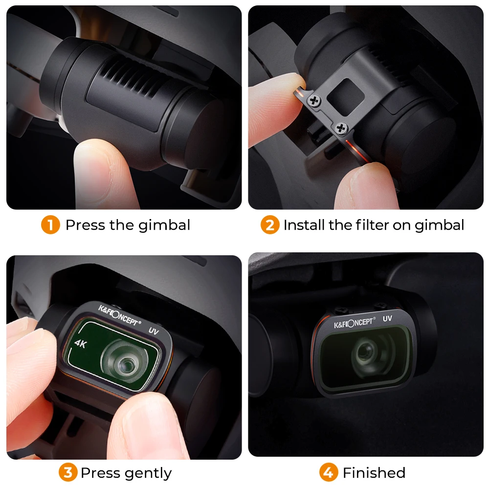 K & F Concept UV + CPL + ND8 + ND16 + ND32 + ND64 juego de filtros de lente de cámara con hoja de hélice Compatible con DJI Mavic Mini /Mini 2/Mini SE