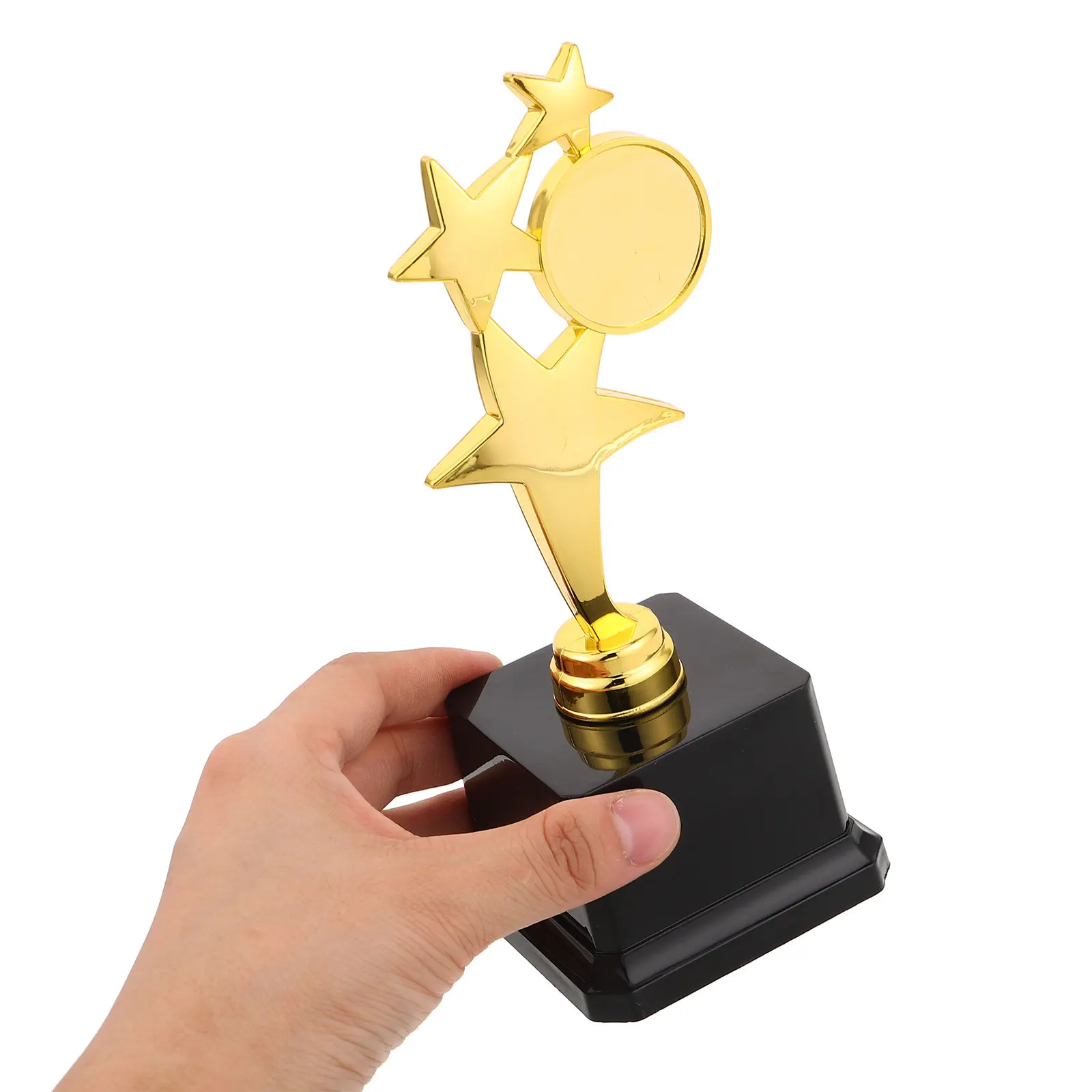 Star Trophy Golden Plastic Award Ideal for Dance Singing Speech Sports Competitions Creative Winner Trophies School Celebration