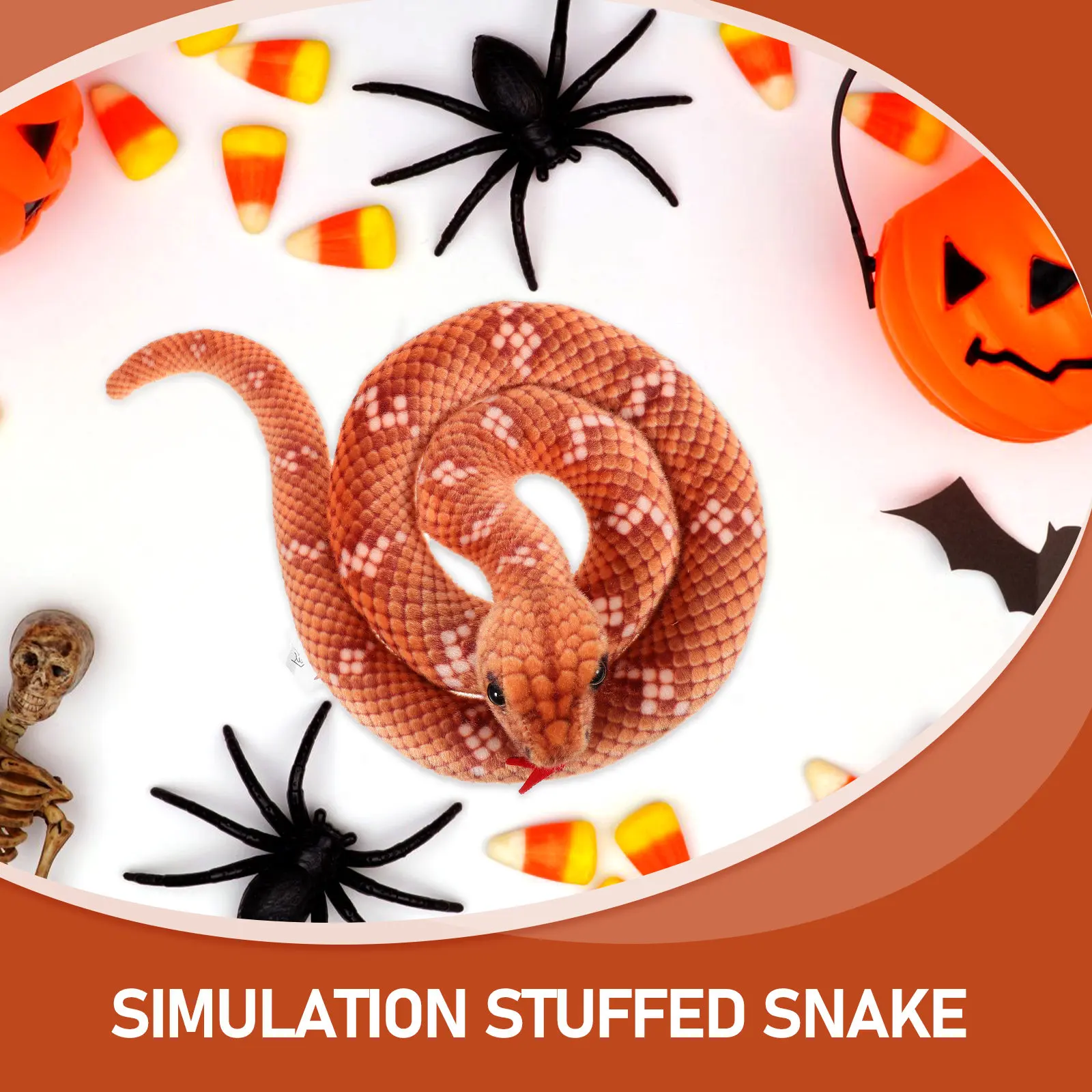 Realistic Flexible Large Stuffed Snake Toy – Lifelike Prank Prop for Parties, Home, Garden Decoration