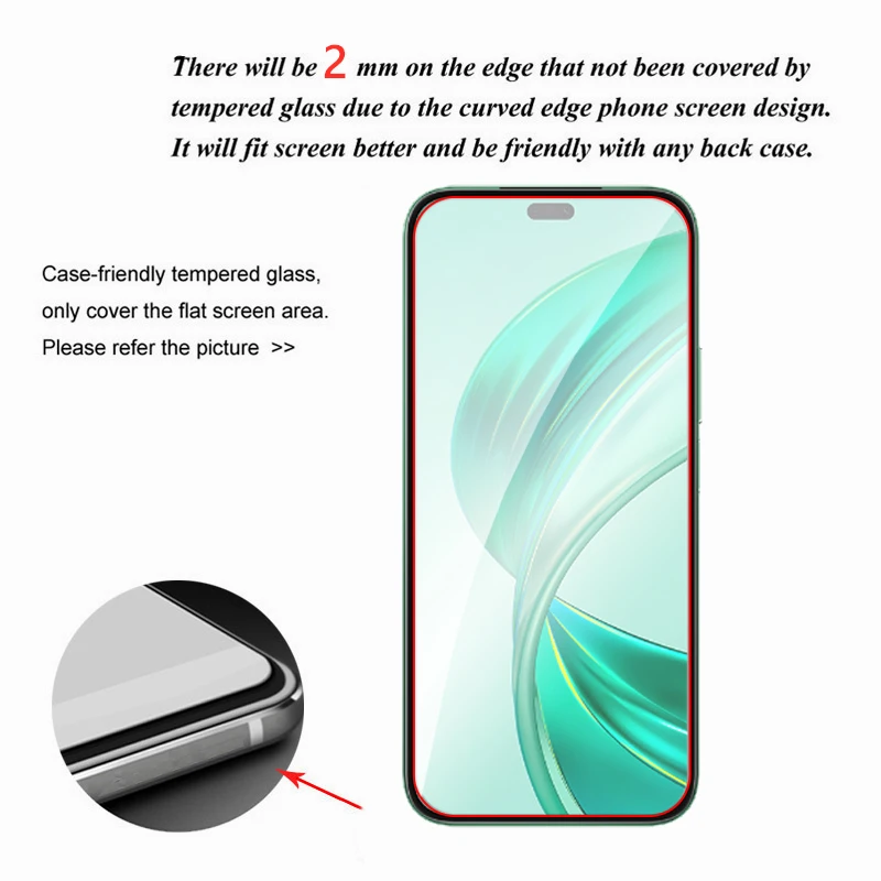 For Honor X8b Glass 6.7 inch Full Glue Clear 9H Screen Protector For Honor X8b Tempered Glass For Honor X8b Lens Film