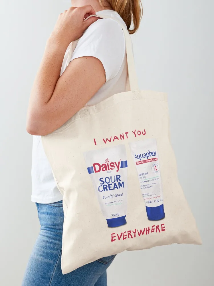 Sour Cream / Aquaphor Tote Tote Bag Women's bag Canvas stote bag tote bags men