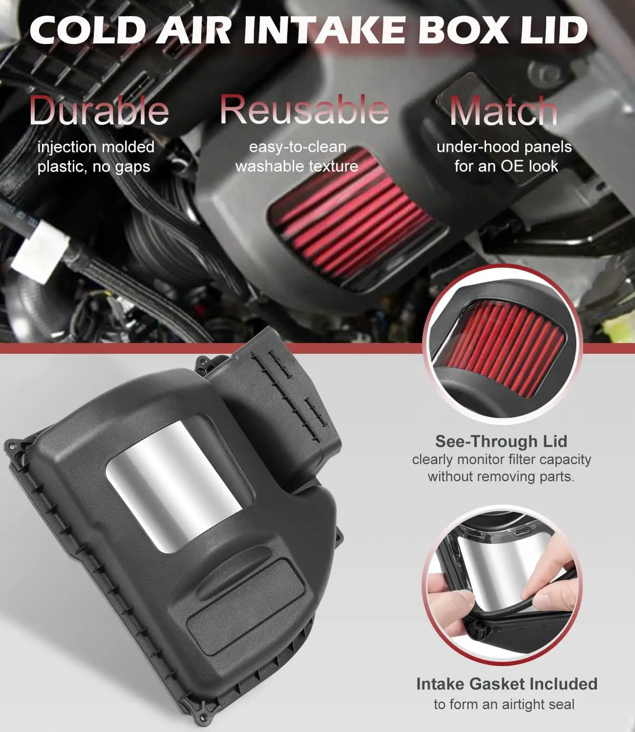 طقم فلتر لسعة الهواء البارد ، مناسب لفورد برونكو ، نظام الحث ، من من من من من من من من ، محرك 2.7 لتر ، TM