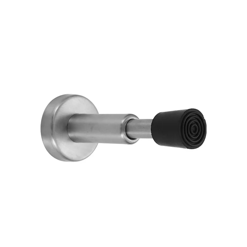 Non punching stainless steel door top anti-collision rubber head door stopper bathroom hydraulic buffer door collision