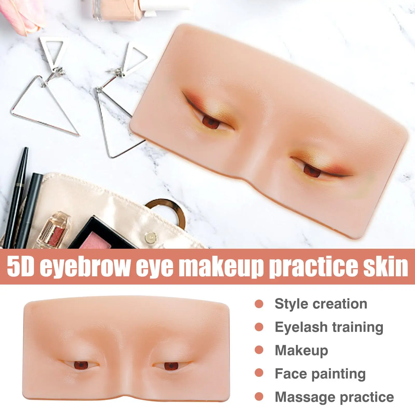 Sdotter 5D Eyebrow Makeup Practice Skin Permanent Makeup Tattoo Eyeliner Practice Pads For Beauty Makeup Training Supplies