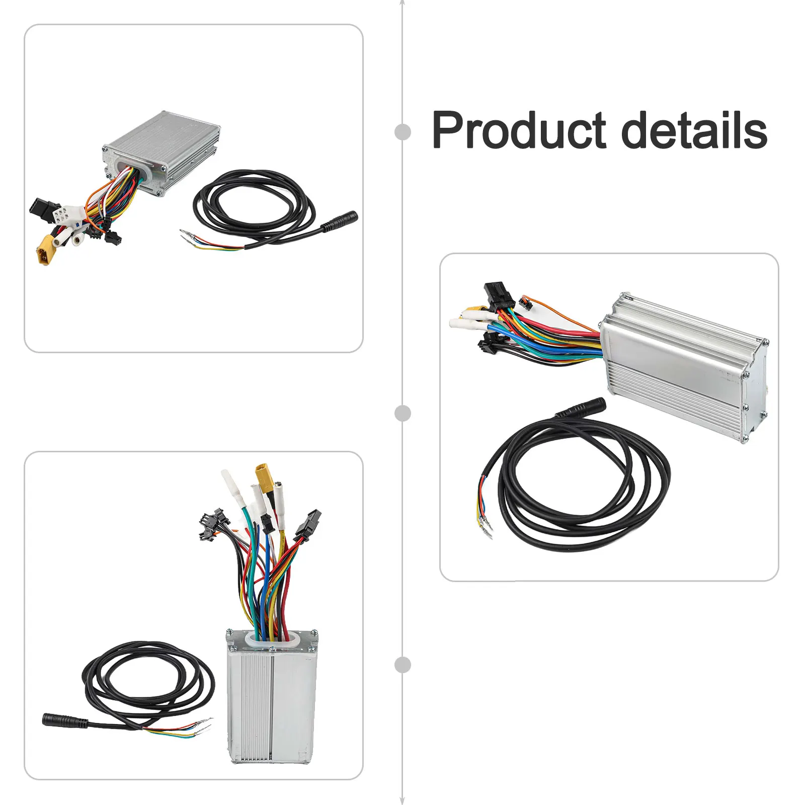 

Контроллер из алюминиевого сплава, 1000 Вт, бесщеточный контроллер, бесщеточный кабель контроллера, дроссельная заслонка, точная конструкция проводки
