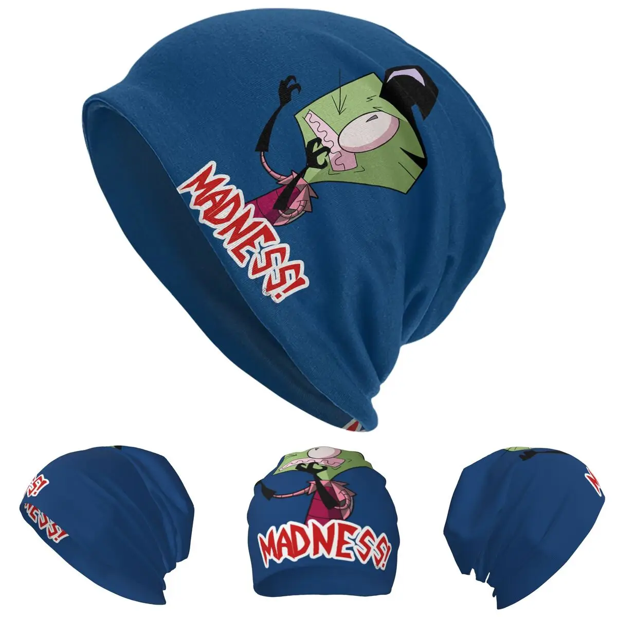 

Invader Zim Madness! Skullies Beanies Hats Warm Autumn Winter Outdoor Cap Knitted Bonnet Caps for Unisex Adult