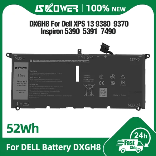 Imagen 1 del producto SKOWER DXGH8 Batería para Dell XPS 13 9370 9380 7390 inspiron 7490 Vostro 5390 5391 HK6N5 Latitude 3301 3311