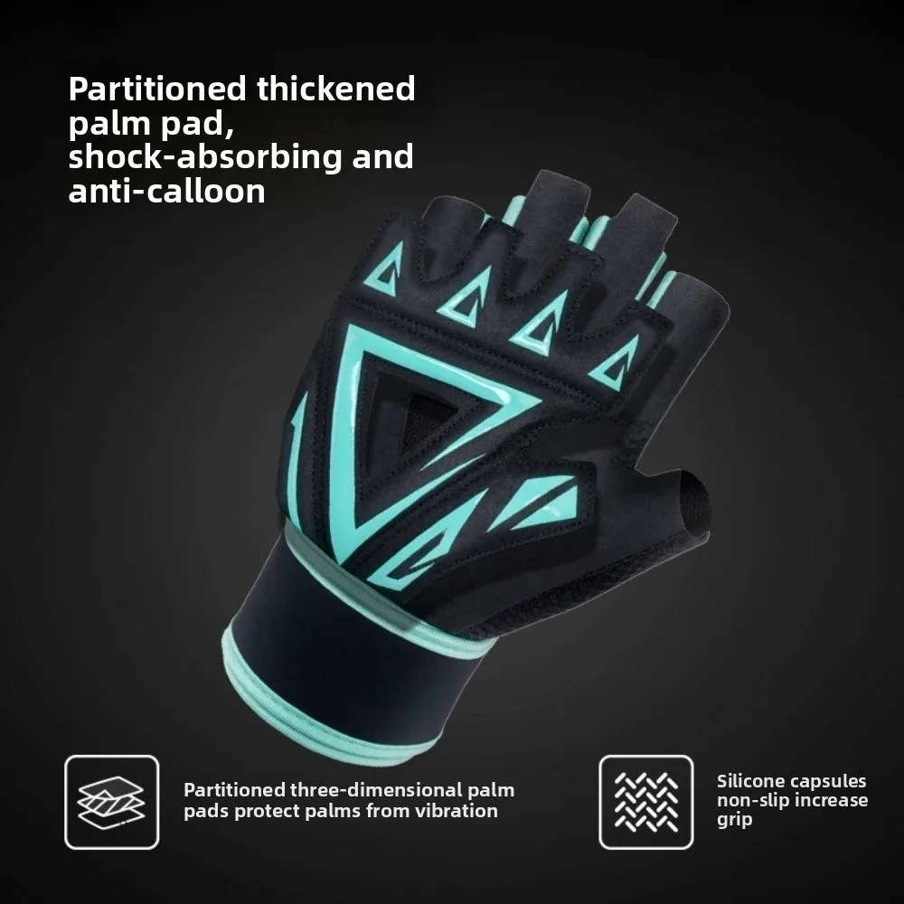 

Wear-Resistant Fitness Cycling Gloves Anti-Slip Shock-absorbing Weightlifting Gloves Wrist Guard Breathable