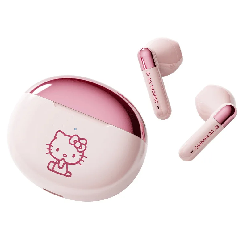 Anime Sanrio Wireless Bluetooth Headset Hello Kittys Cute Kawaii Extra Long Range Portable Binaural Stereo Sound Toys Girls Gift