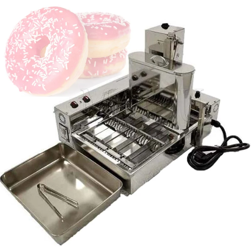 

4 Rows Automatic Donut Forming Fried Machine Doughnut Maker Electric Mini Donut Fryer Making Machine