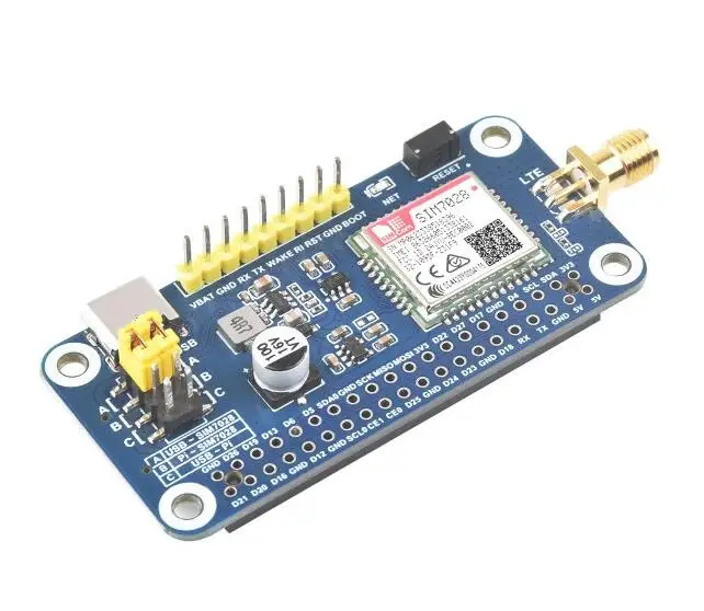 Waveshare SIM7028 NB-IoT HAT for Raspberry Pi,Supports Global Band NB-IoT Communication, Small In Size And Low Power Consumption