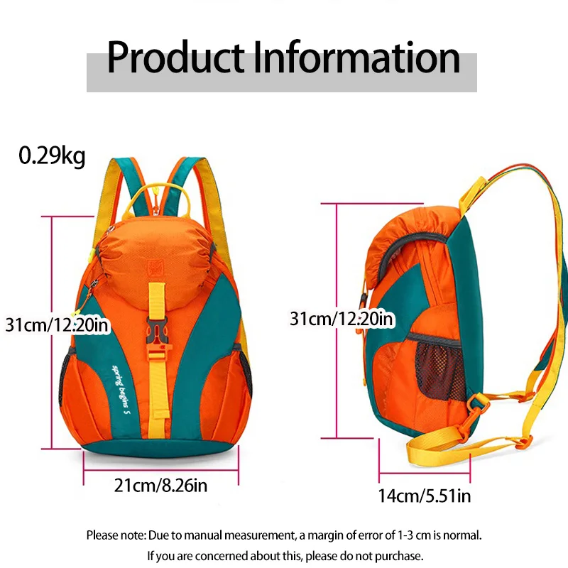 حقيبة ظهر صغيرة أنيقة للجنسين من Colorway للاستخدام الخارجي بسعة كبيرة ومحايدة وخفيفة الوزن من النايلون بتصميم كاجوال متعددة الوظائف