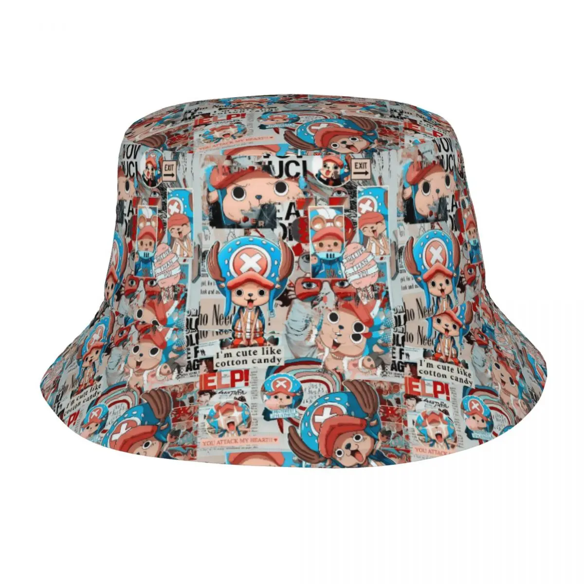 Tony Tony Chopper Bucket Hat for Woman Summer Travel One Piece Sun Hat Streetwear Lightweight for Outdoor Sports Fishing Cap