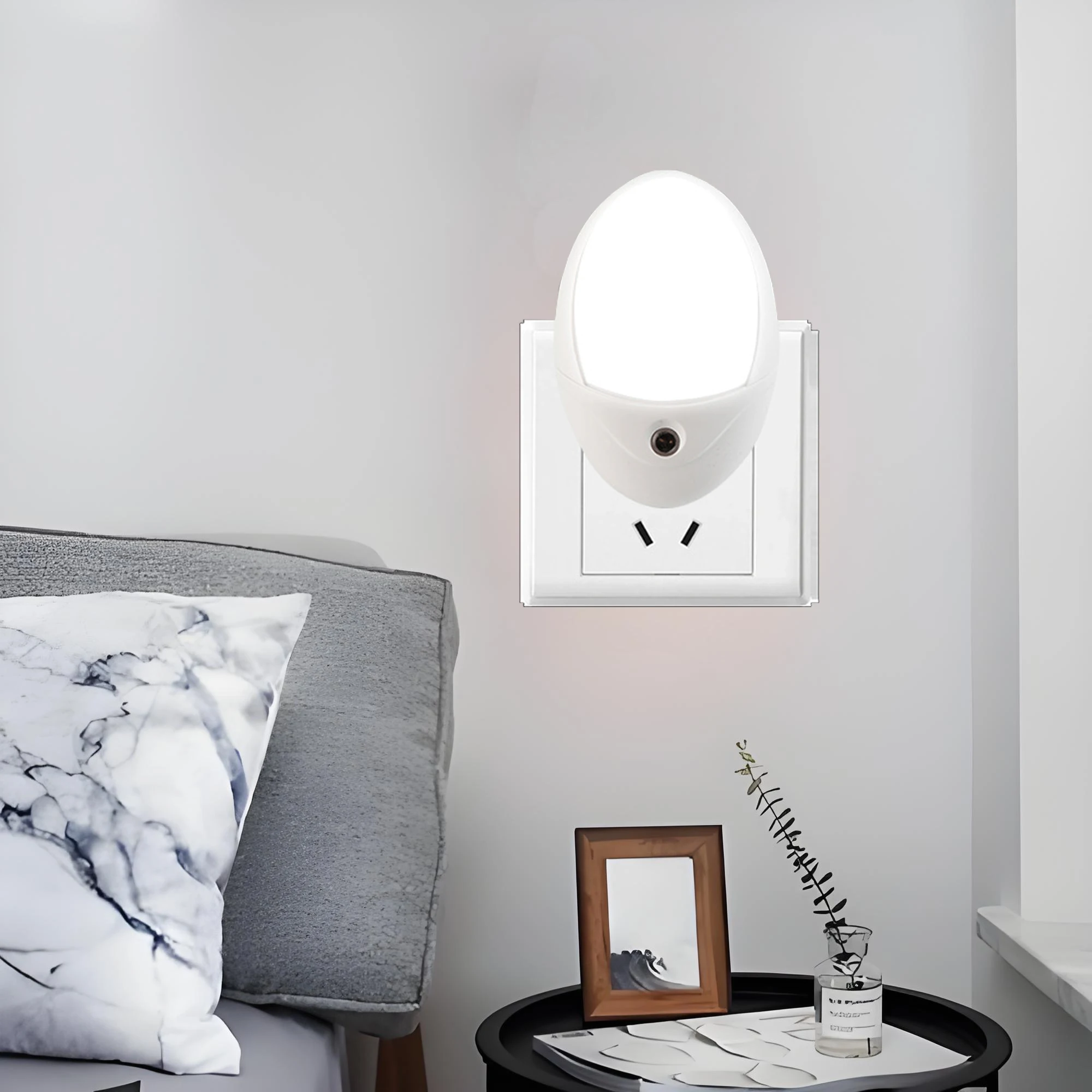 الغسق إلى الفجر الاستشعار المكونات في أضواء الليل LED مصباح المدخل المطبخ الحمام 4PCS #6