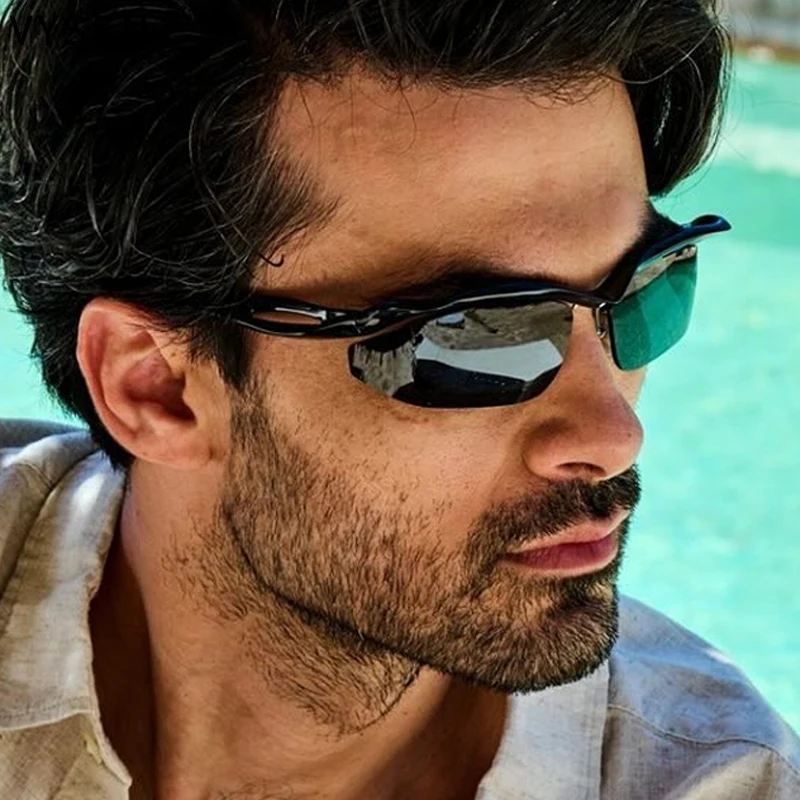 Y2K Punk شبه بدون شفة النظارات الشمسية للنساء والرجال 2025 العلامة التجارية الفاخرة العصرية القط ظلال العيون إطار هندسي UV400 حماية النظارات #2